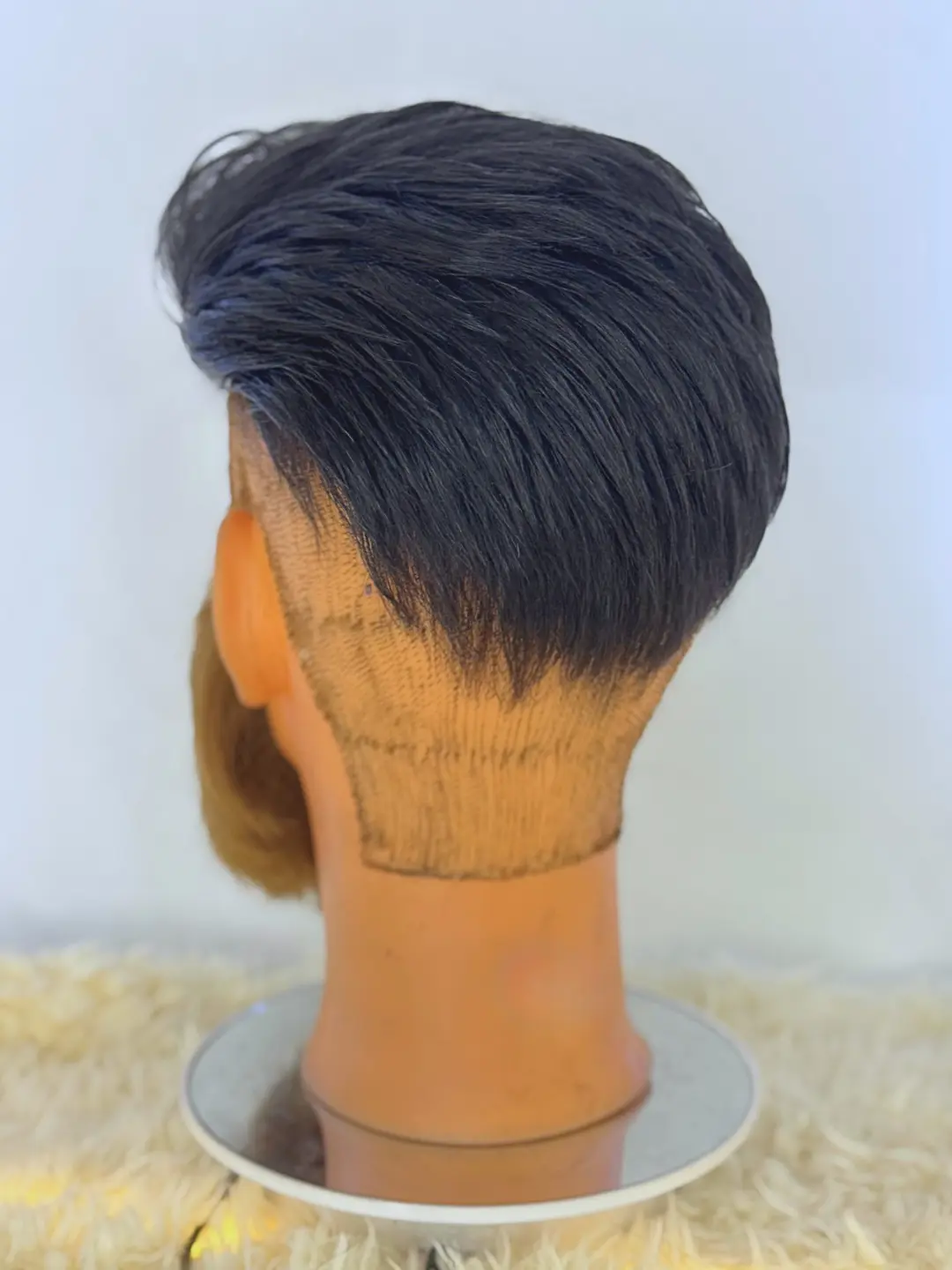 Prótese capilar personalizada para envio vista por trás